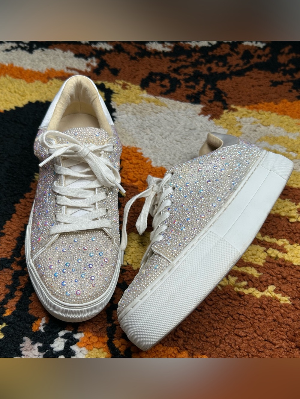 Perfect, BETSEY JOHNSON, pearl rhinestone sneakers!!
